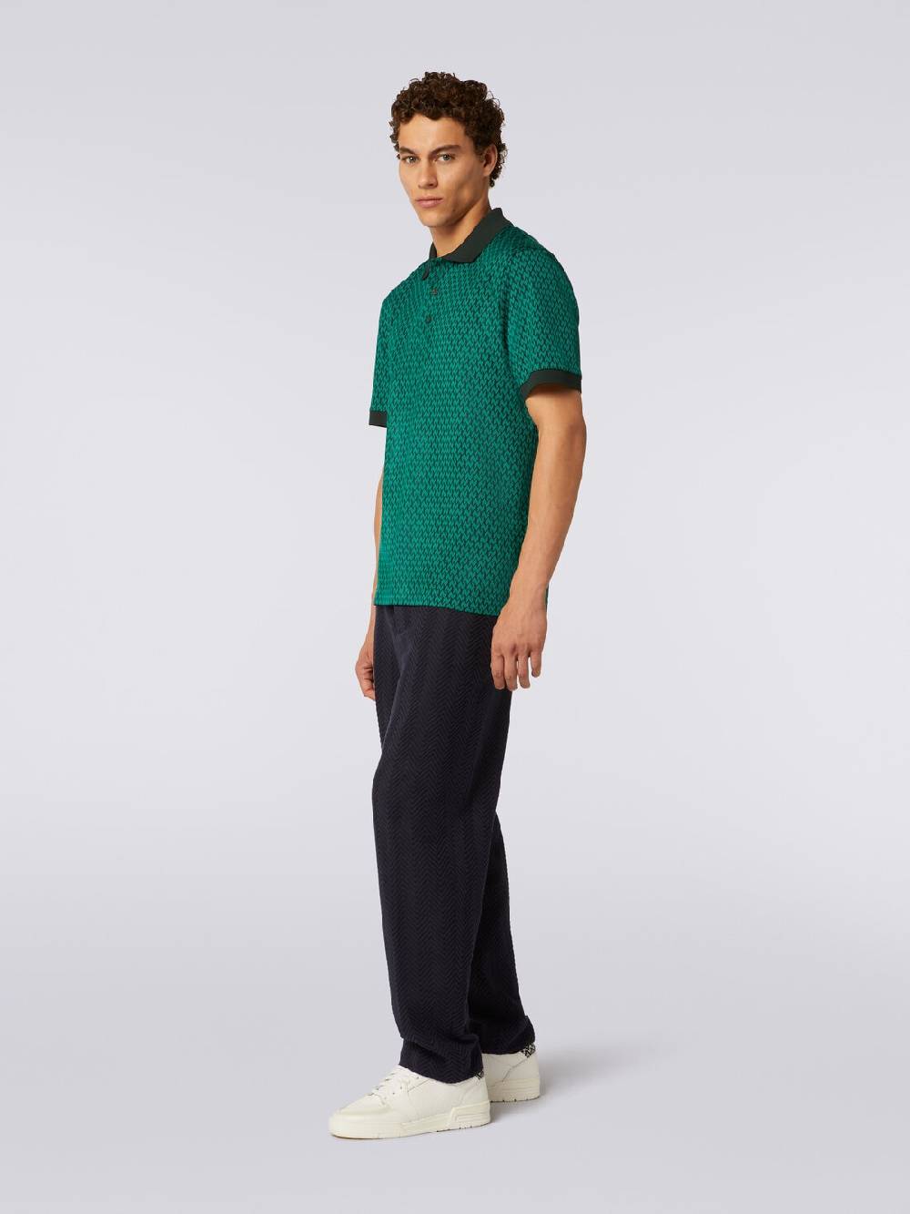 M Missoni Polo a maniche corte in cotone Black Friday Prezzi