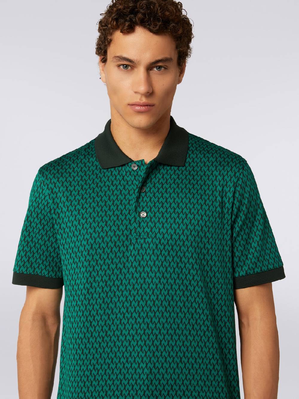 M Missoni Polo a maniche corte in cotone Black Friday Prezzi
