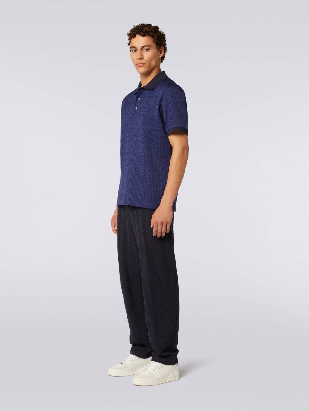 M Missoni Polo a maniche corte in cotone In vendita