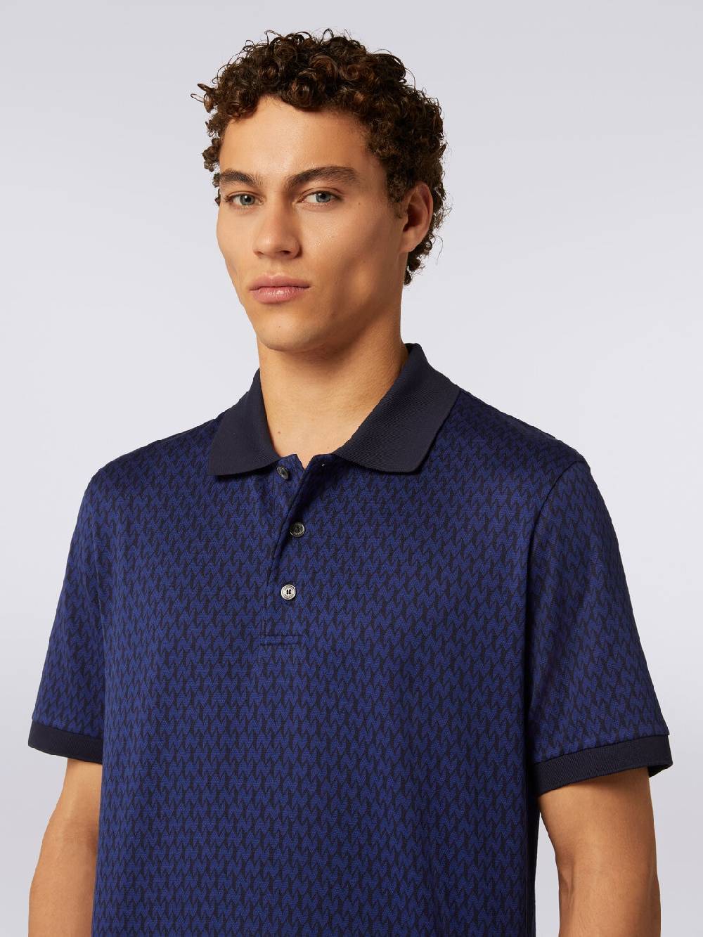 M Missoni Polo a maniche corte in cotone In vendita