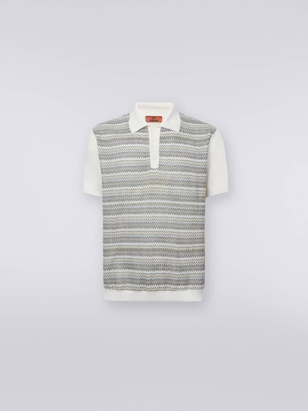 M Missoni Polo a maniche corte zig zag con profili a contrasto Duty-free
