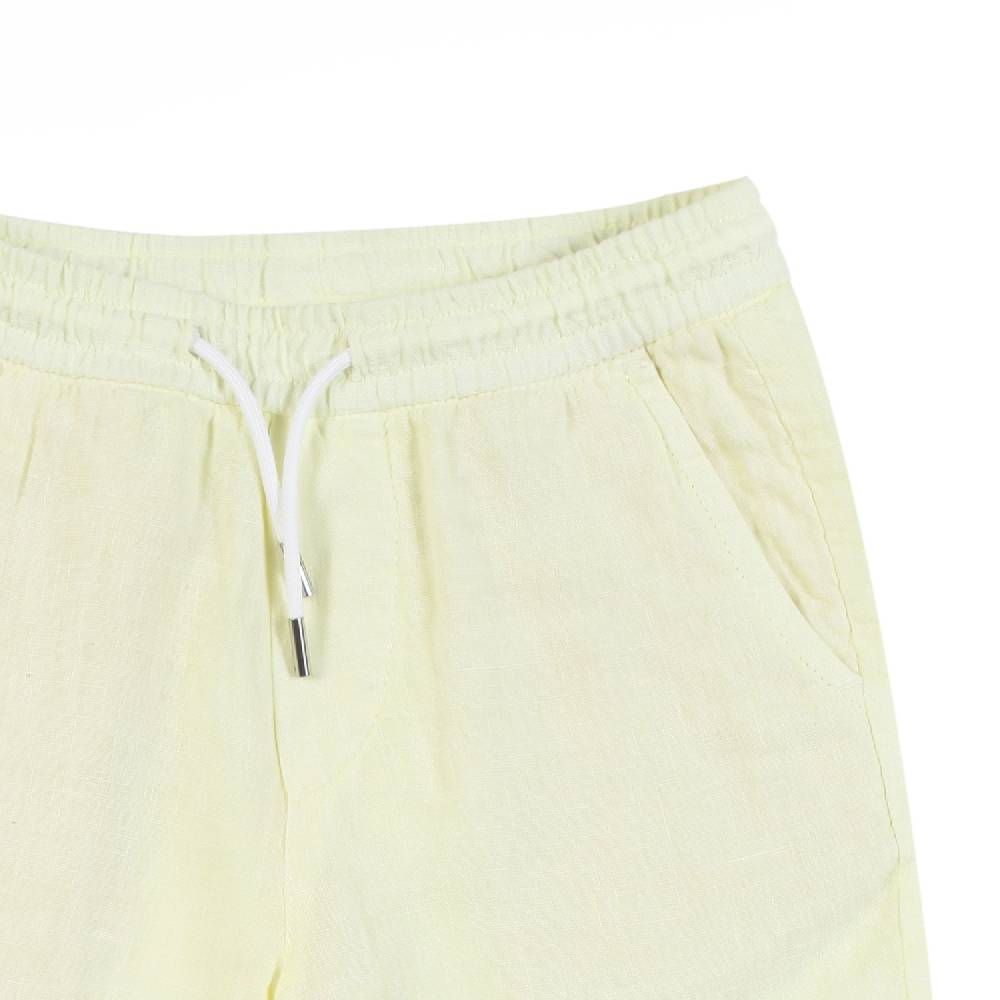 Nupkeet Bermuda Giallo In Lino – Cucolo Novità