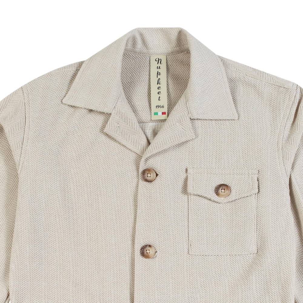 Nupkeet Giacca Beige Collo Italiano – Acciuga Offerte