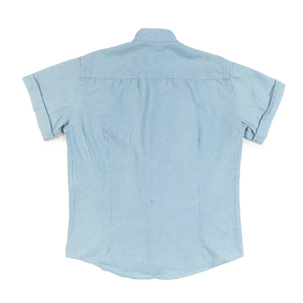 Nupkeet Camicia Collo Coreano Celeste – Tamburo Hotsell