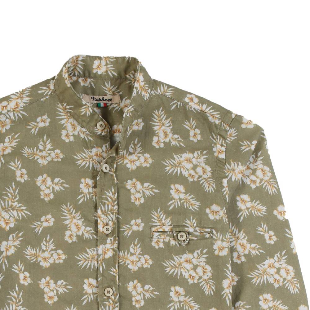 Nupkeet Camicia Collo coreano manica lunga – Ricciola Vendite Flash