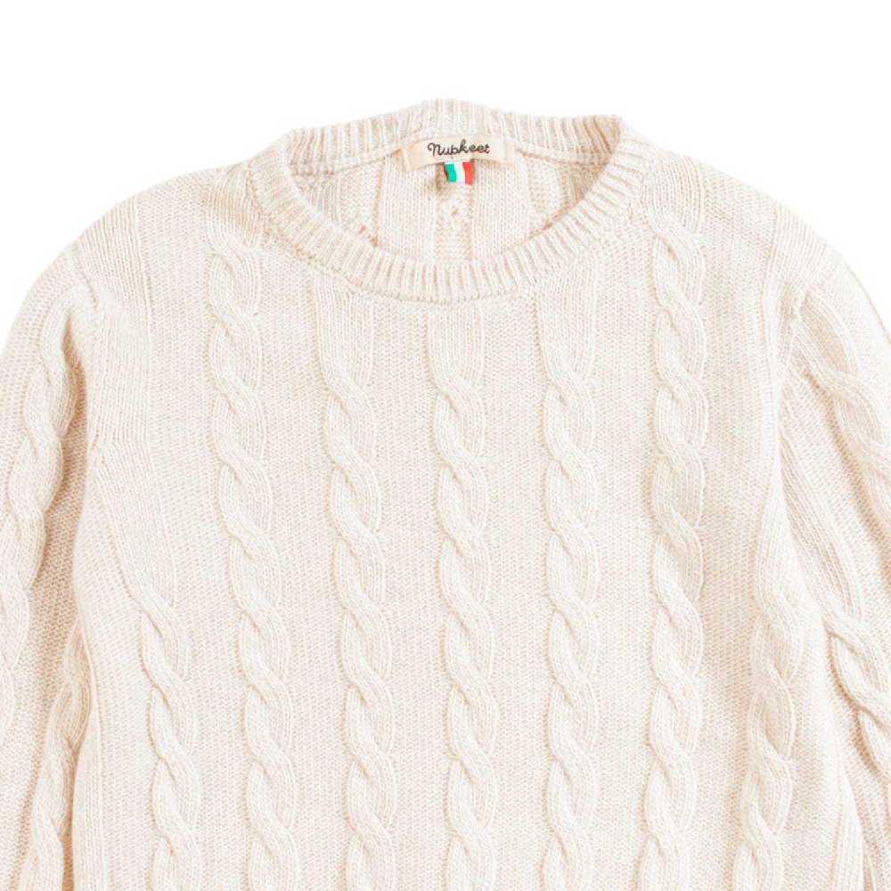 Nupkeet Pullover Girocollo Manica Lunga a Trecce – Varem Prezzo Ridotto