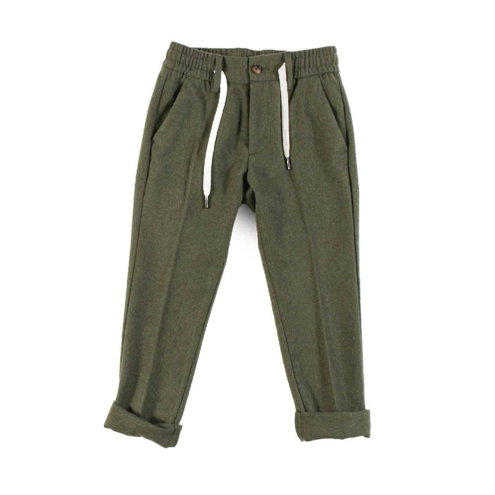 Nupkeet Pantalone con Coulisse in Misto Lana – Nero