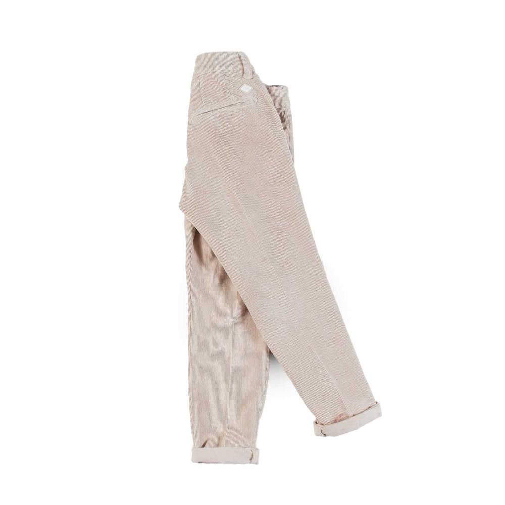 Nupkeet Pantalone con Pinces in Velluto Operato Stretch – Vattern Saldi Di Fabbrica