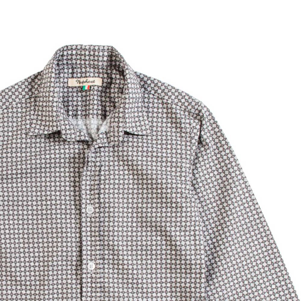 Nupkeet Camicia in Popeline Stampa Geometrica – Piave Promozione Limitata