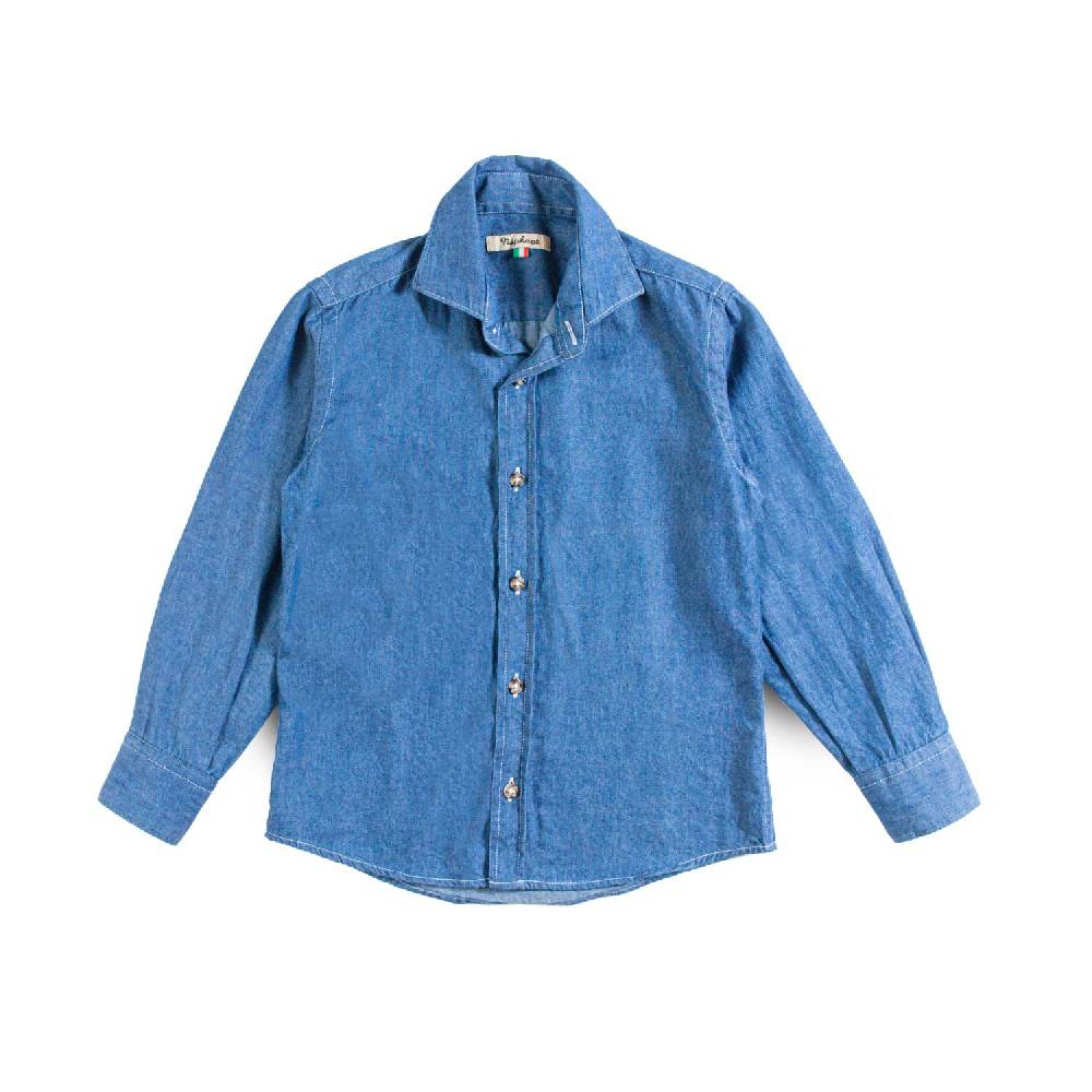 Nupkeet Camicia in Denim Blu – Pusiano Affare Del Giorno