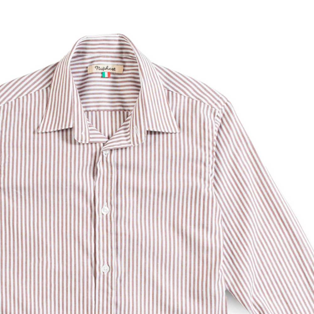 Nupkeet Camicia in Popeline a Righe – Onega Prezzo Ridotto