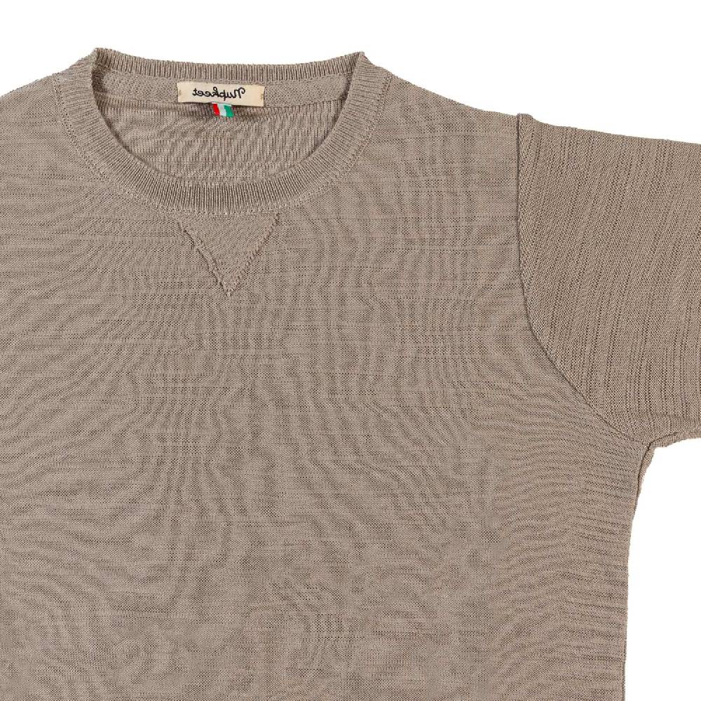 Nupkeet T-shirt tricot beige sabbia Fano Italy