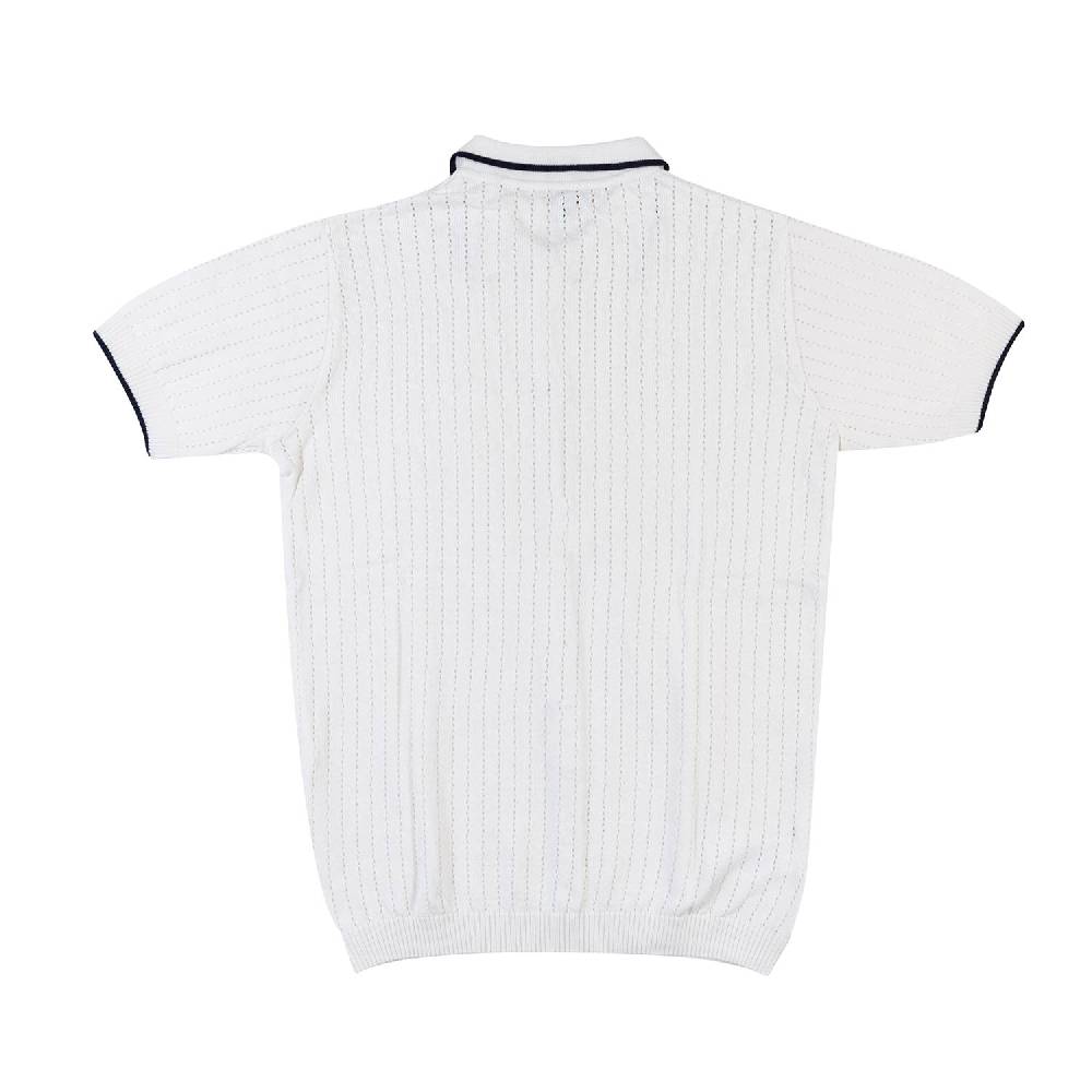 Nupkeet Camicia tricot bianca e blu Brindisi Nuovo