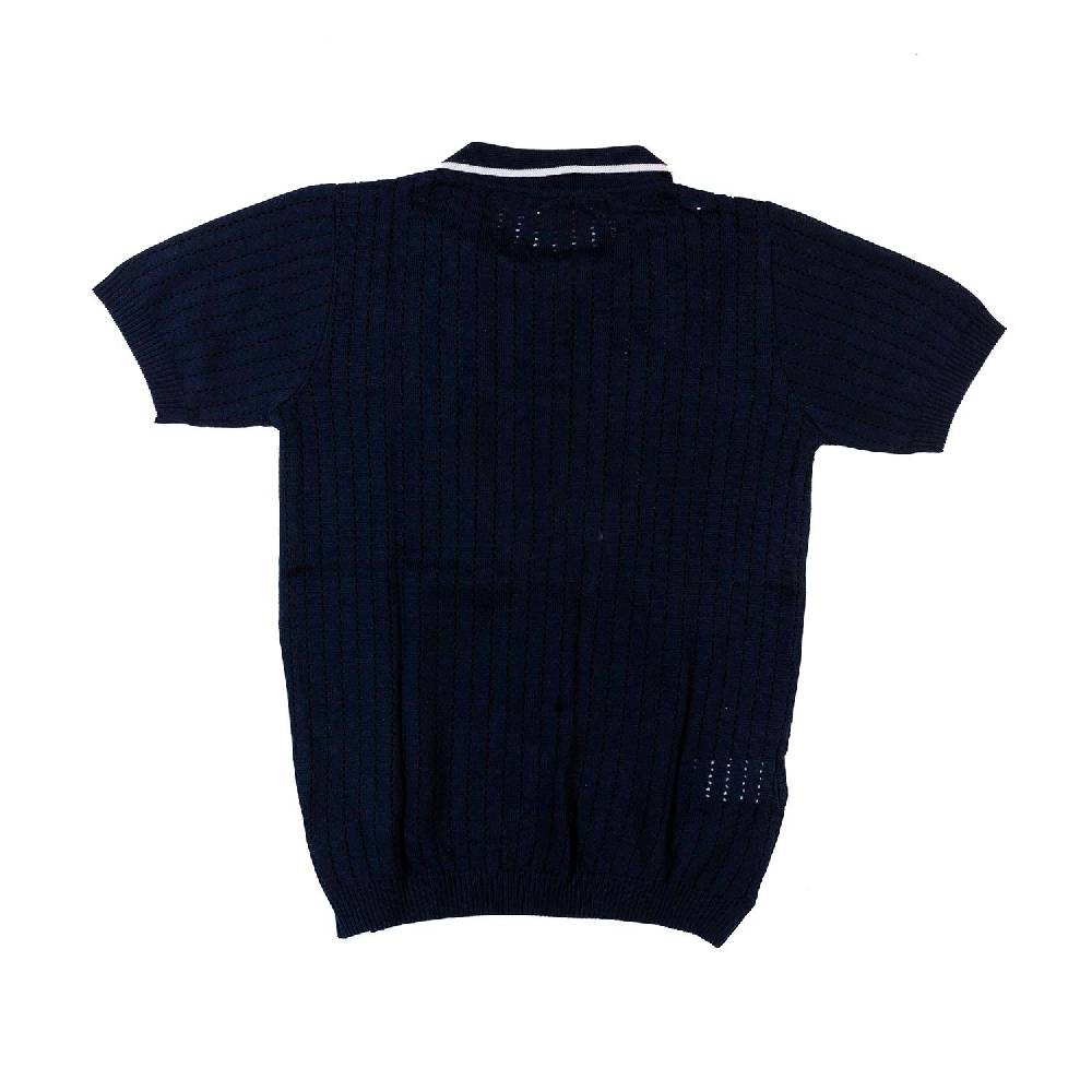 Nupkeet Polo tricot blu navy e bianca Gela Qualità