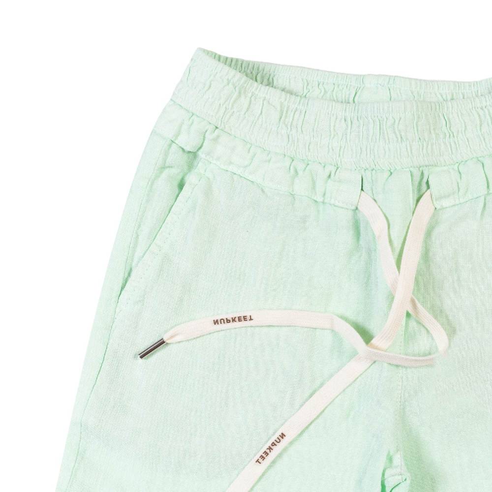 Nupkeet Bermuda lino verde acqua Napoli In Saldo