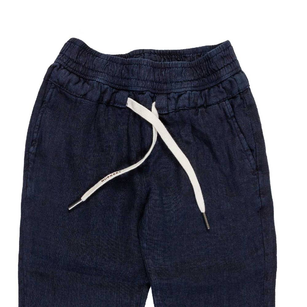 Nupkeet Pantalone lino blu navy Milano 2025