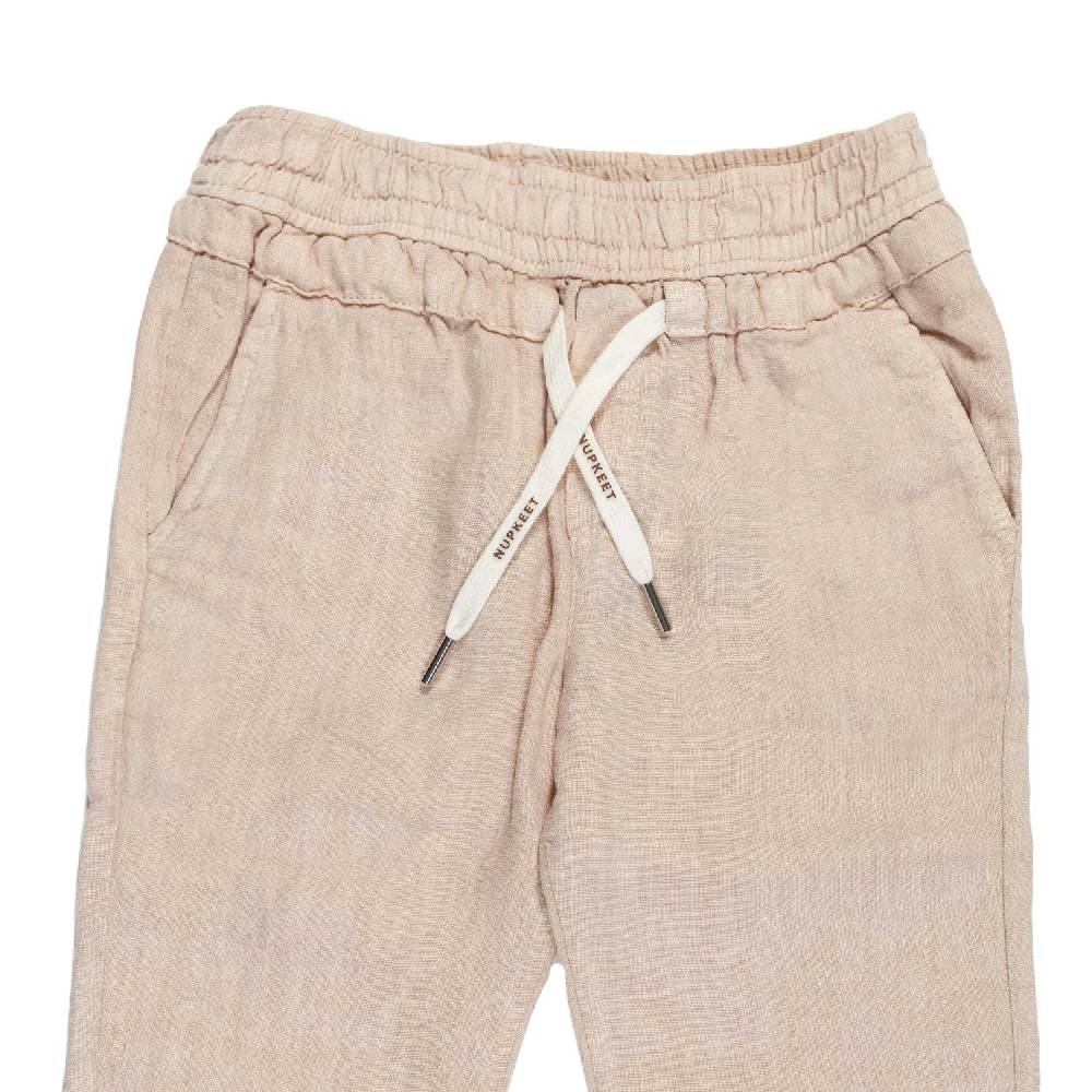 Nupkeet Pantalone lino nocciola Milano Italy