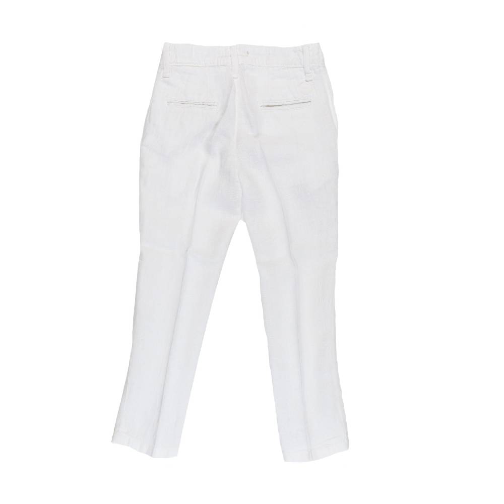 Nupkeet Pantalone lino bianco Bari 2025