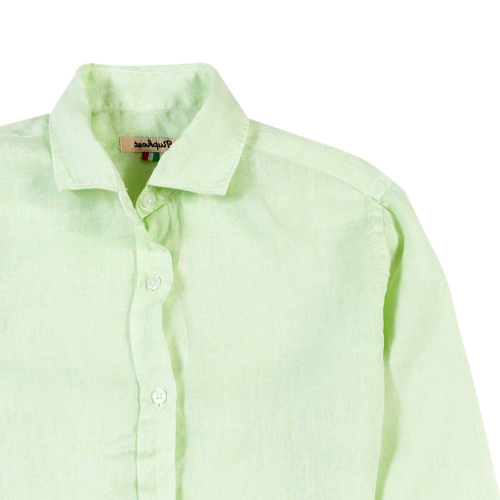 Nupkeet Camicia lino verde acqua La Spezia Fino Al -60%