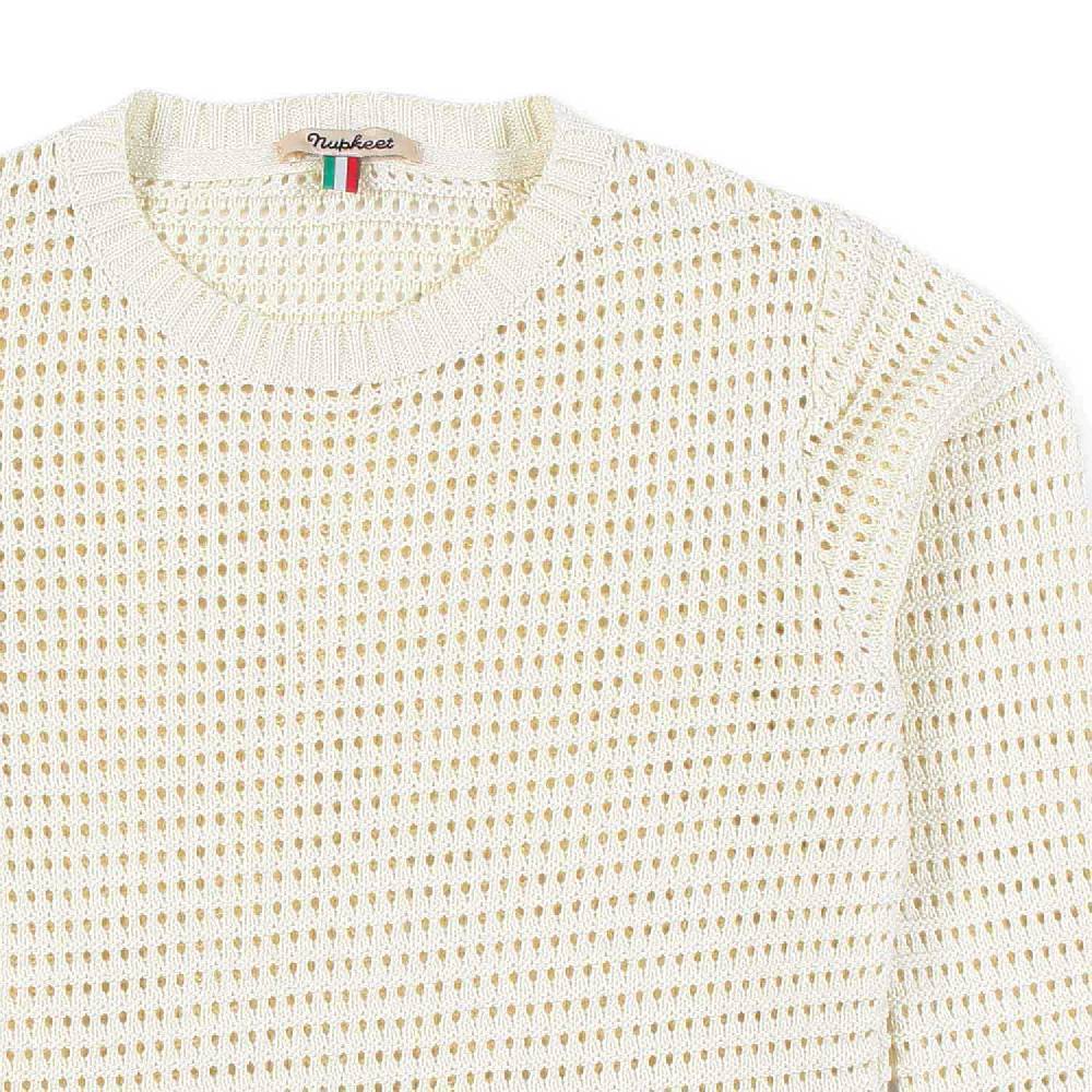 Nupkeet Pullover tricot bianco panna Pistoia I Più Venduti