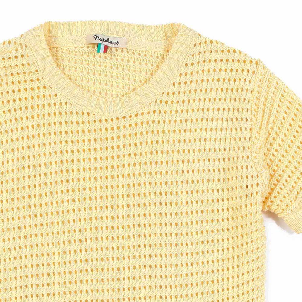 Nupkeet T-shirt tricot giallo banana Monza Vendite Flash