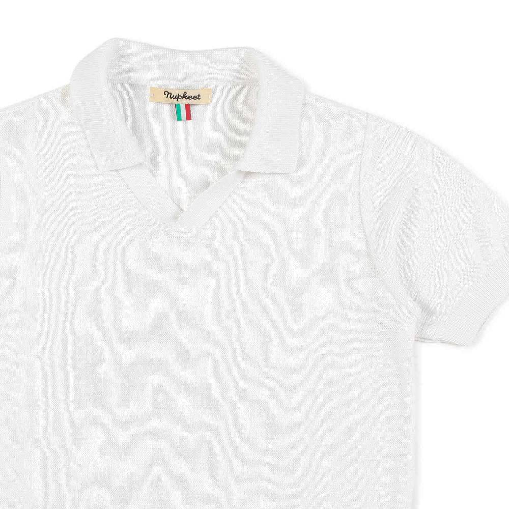 Nupkeet Polo tricot bianca Taranto In Saldo