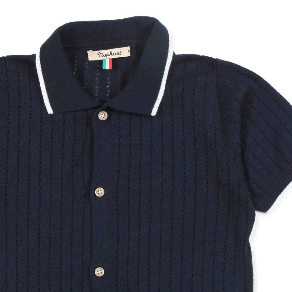 Nupkeet Camicia tricot blu navy Brindisi Nuova