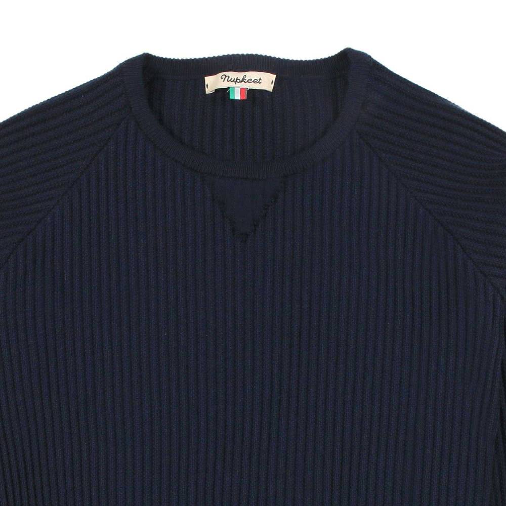 Nupkeet Pullover blu navy a coste Asti 2025