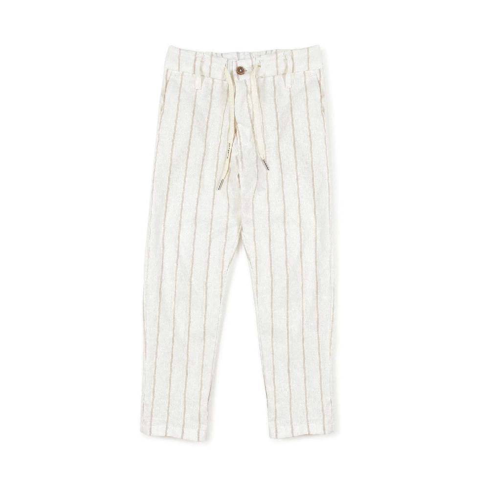 Nupkeet Pantalone panna a righe sabbia Ragusa