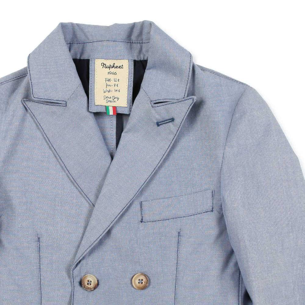 Nupkeet Giacca doppiopetto azzurra Imola Sottocosto