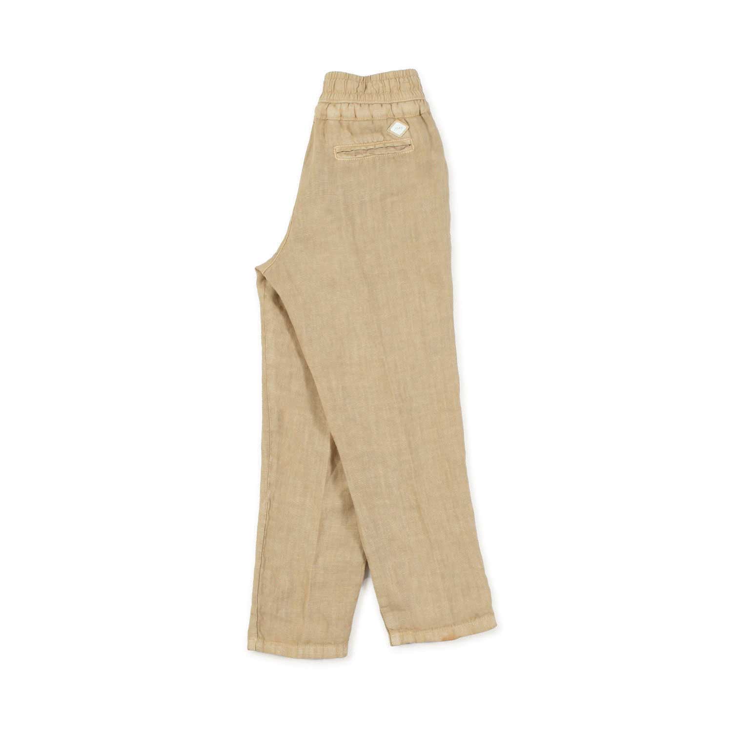 Nupkeet Pantalone lino beige sabbia Milano Sottocosto