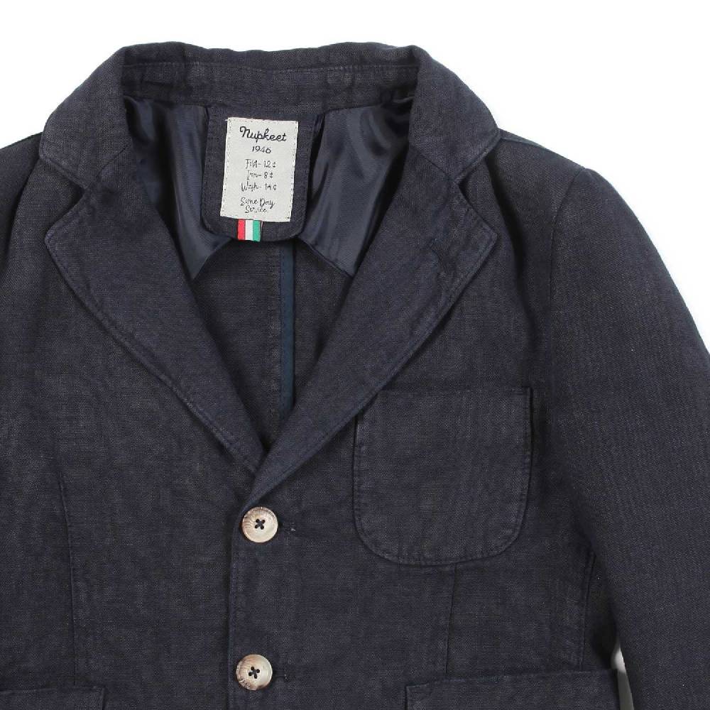 Nupkeet Giacca lino blu navy Ancona Outlet