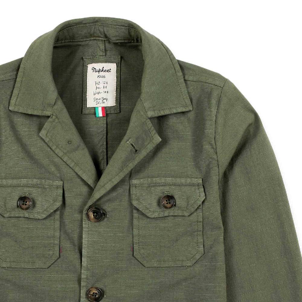 Nupkeet Giacca sahariana verde militare Varese Saldi