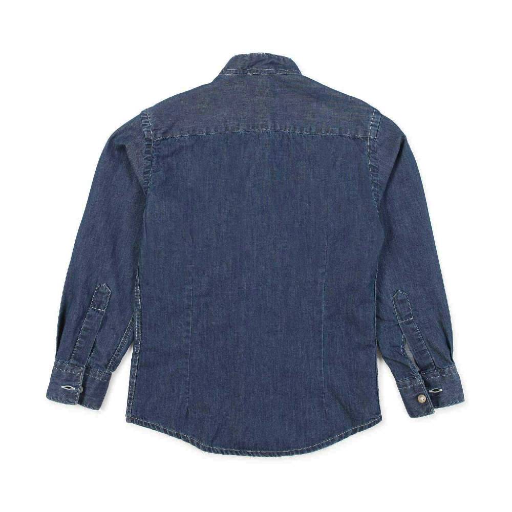 Nupkeet Camicia coreana denim blu scuro Terracina Offerte