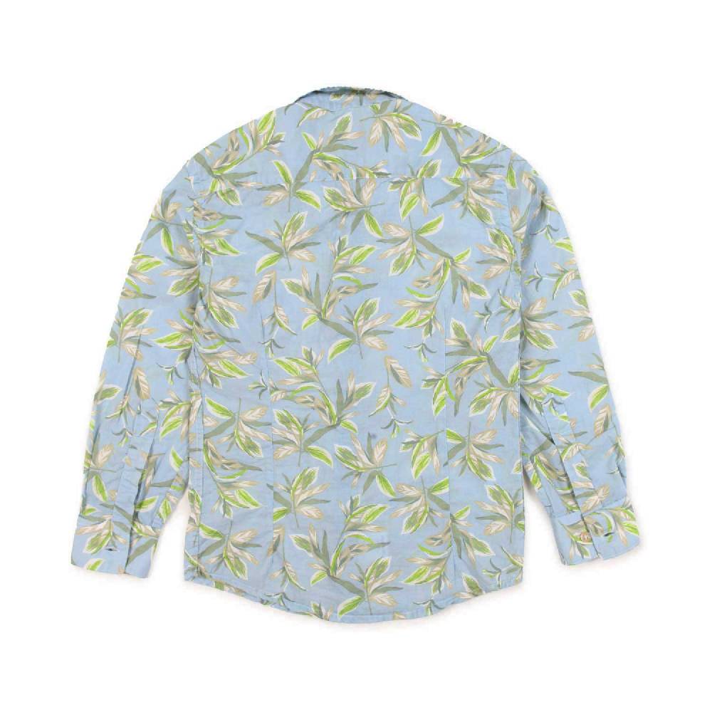 Nupkeet Camicia azzurra con stampa foglie Ravenna Saldi Di Fabbrica