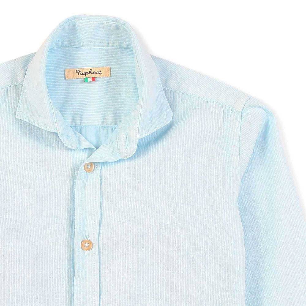 Nupkeet Camicia bacchetta bianca e azzurra Pisa Nuova