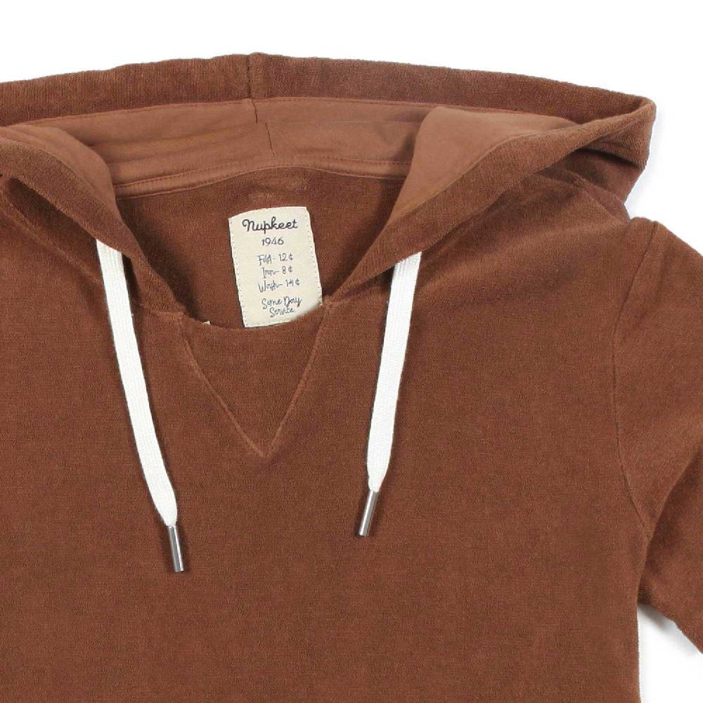 Nupkeet T-shirt marrone cacao con cappuccio Firenze Spedizione Gratuita