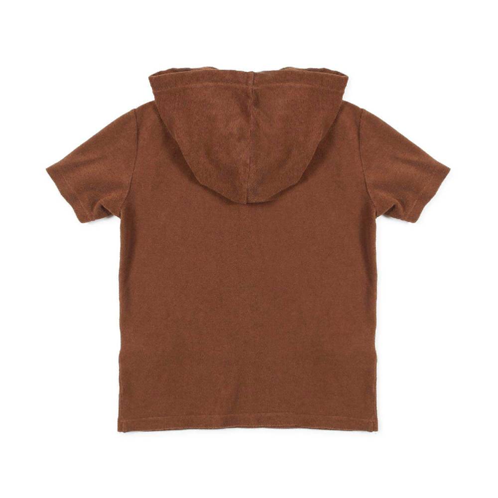 Nupkeet T-shirt marrone cacao con cappuccio Firenze Spedizione Gratuita