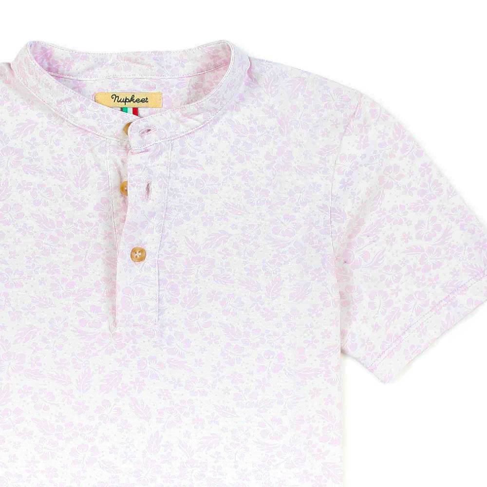 Nupkeet T-shirt serafino rosa glicine Trieste Promozione Limitata