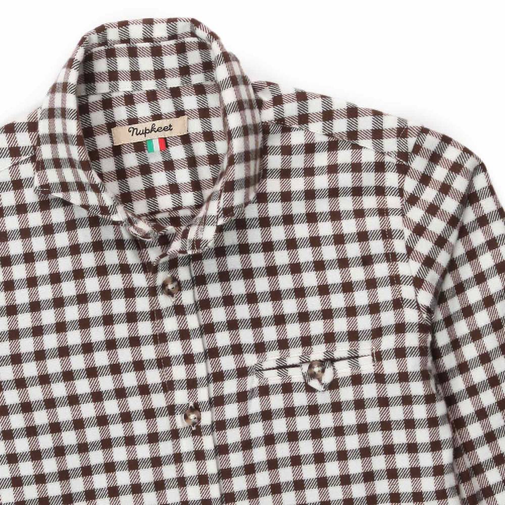 Nupkeet Camicia vichy marrone Genny Vendita