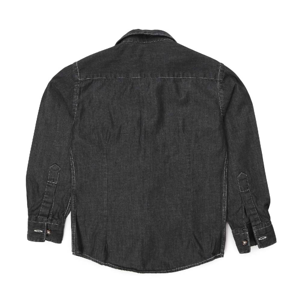 Nupkeet Camicia Giacomo nera in denim Pezzi Unici