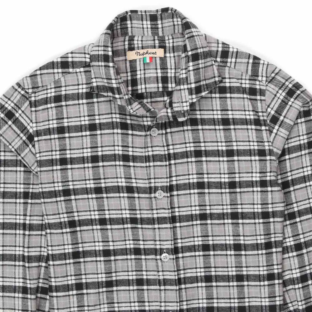 Nupkeet Camicia Romolo check grigia e nera Promozione Limitata