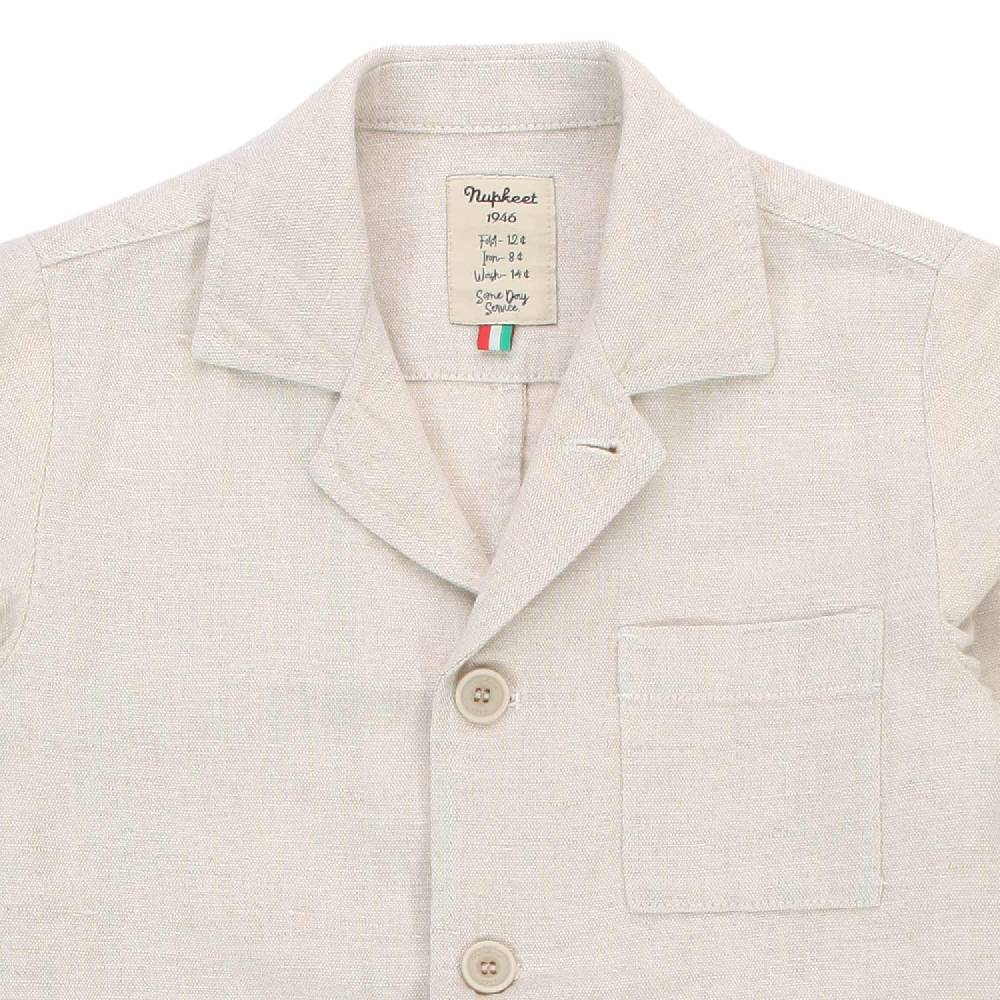 Nupkeet Giaccone misto lino Hawaii bianco panna Hotsell