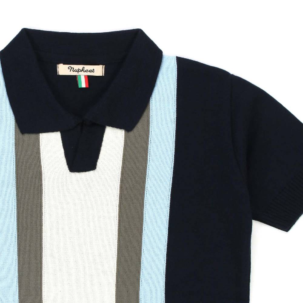 Nupkeet Polo Panay blu in tricot Moda