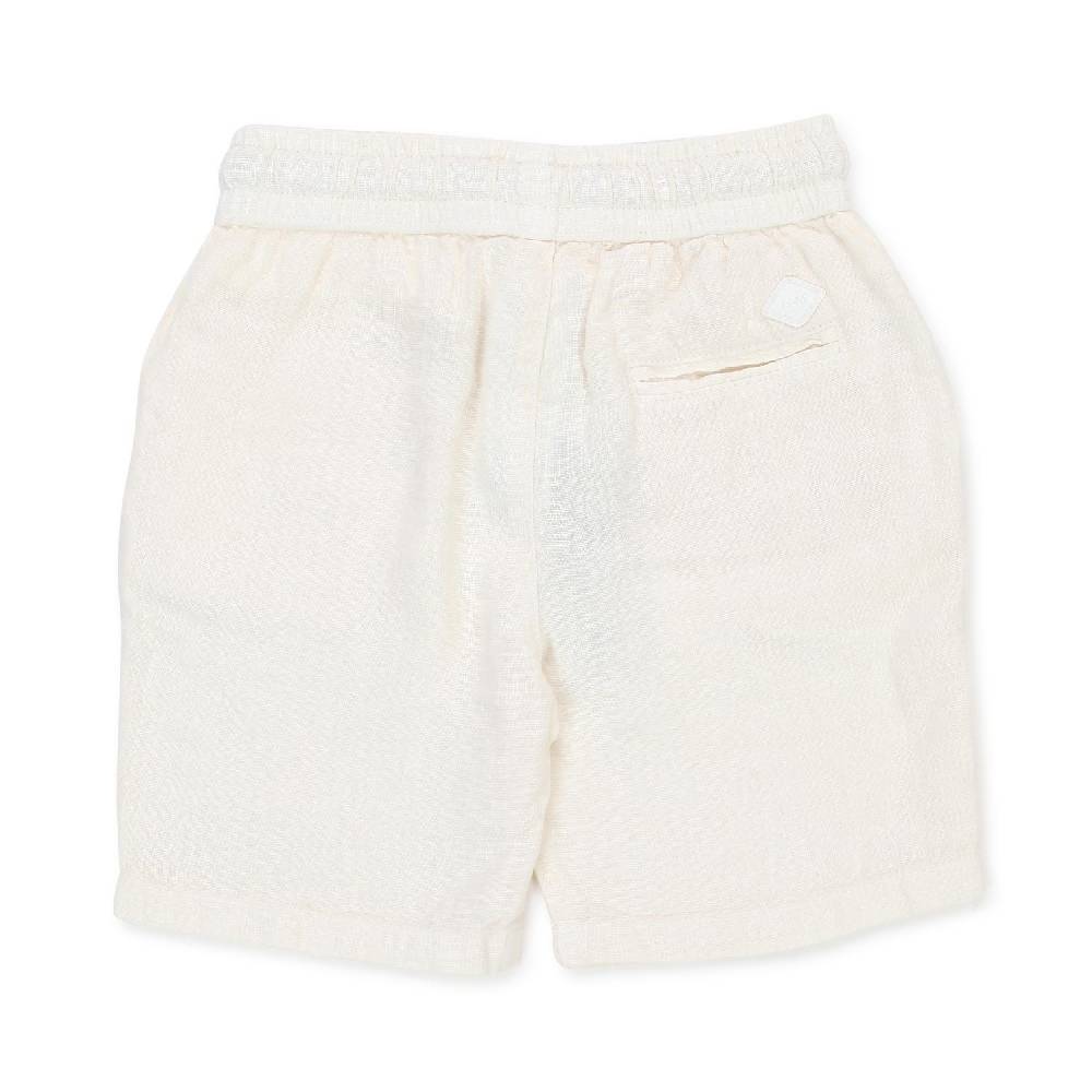 Nupkeet Bermuda Curacao bianco panna in lino Italia