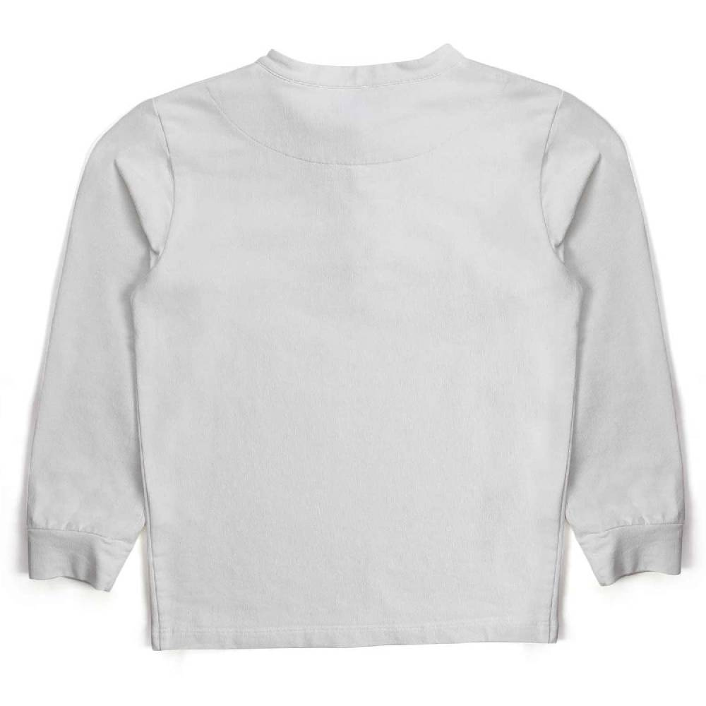 Nupkeet Criceto Bianco – T-shirt serafino a manica lunga In Saldo