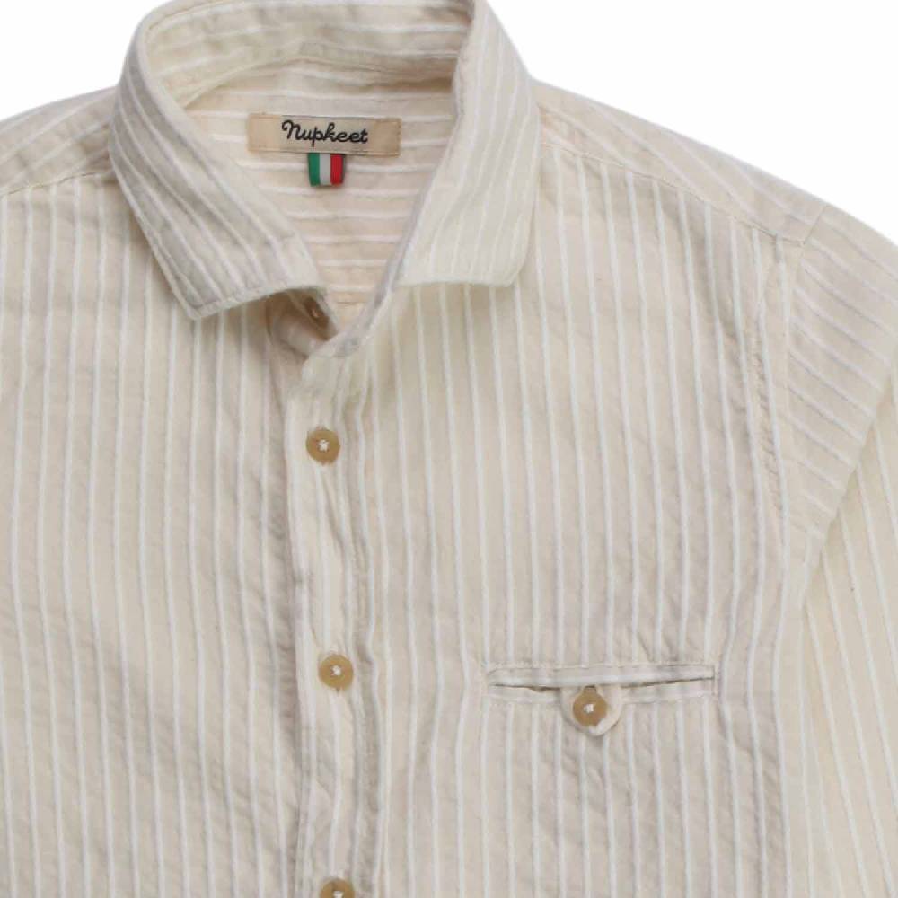 Nupkeet Iena ecru e panna – Camicia in mussola ricamata Italia