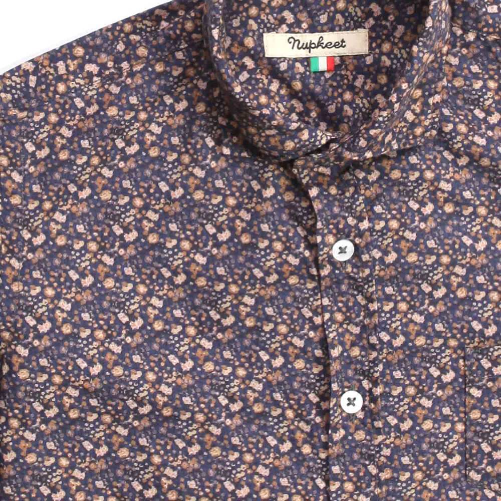 Nupkeet Emu a fiori – Camicia in popeline multicolor Spedizione Gratuita