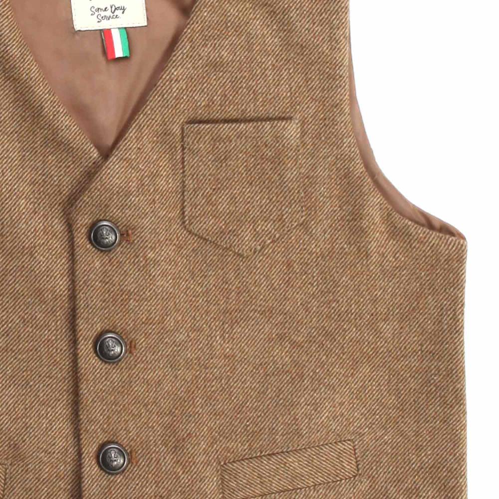 Nupkeet Cobra marrone – Gilet in twill bambino e teenager Vendita calda