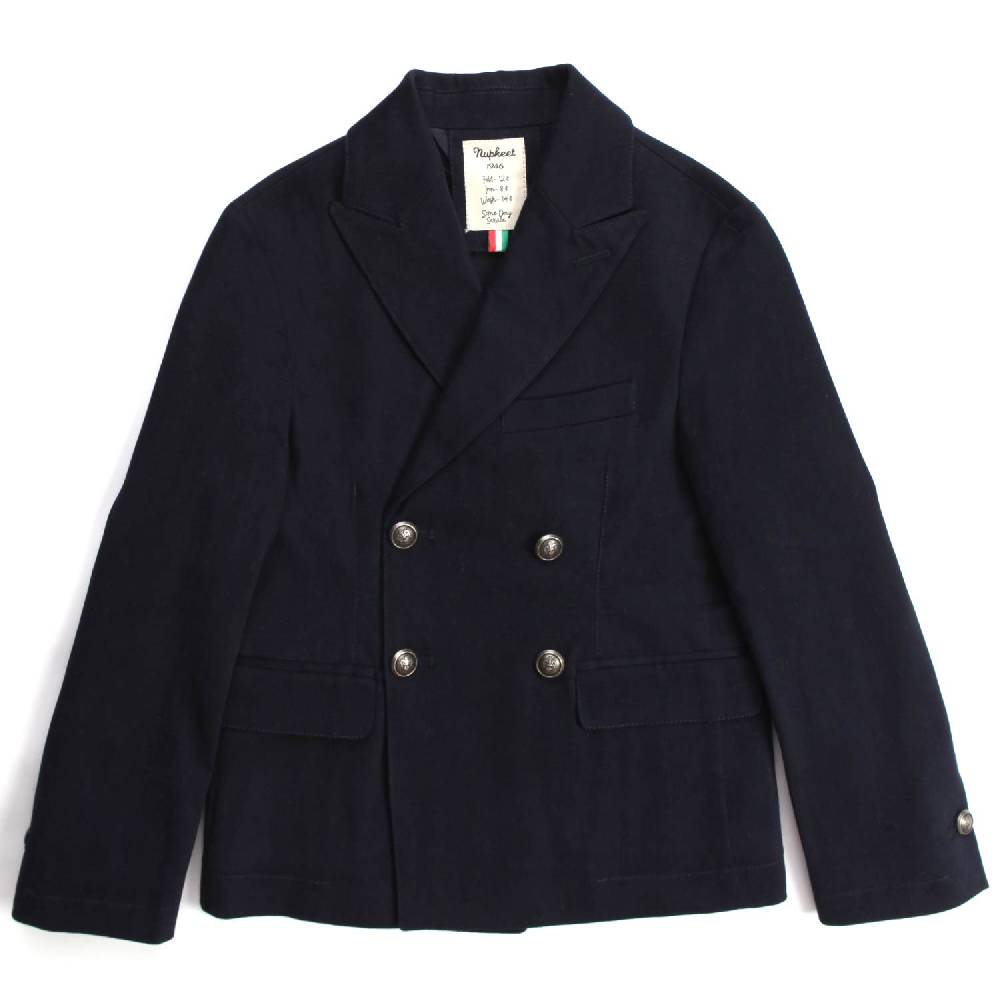 Nupkeet Lupo blu – Giacca doppiopetto in cotone Latest fashion